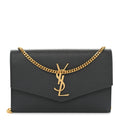 Grain De Poudre Uptown Chain Wallet Pebble