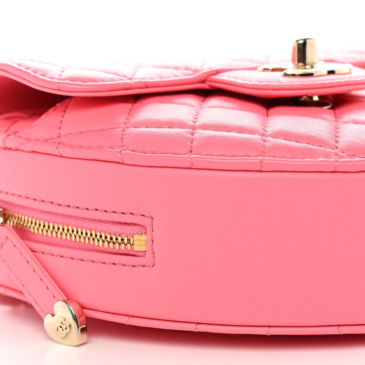 Lambskin Quilted CC In Love Heart Bag Pink