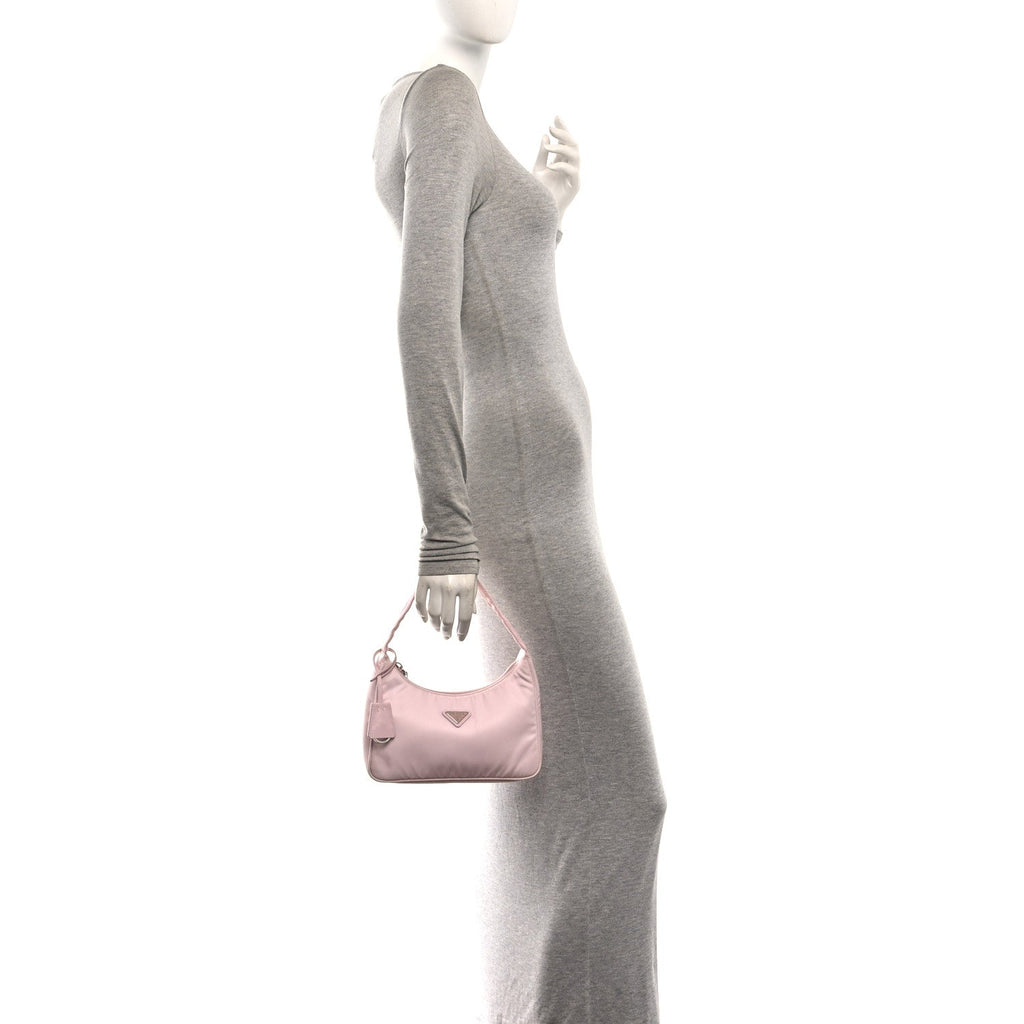 Tessuto Nylon Mini Re-Edition 2000 Bag Alabastro