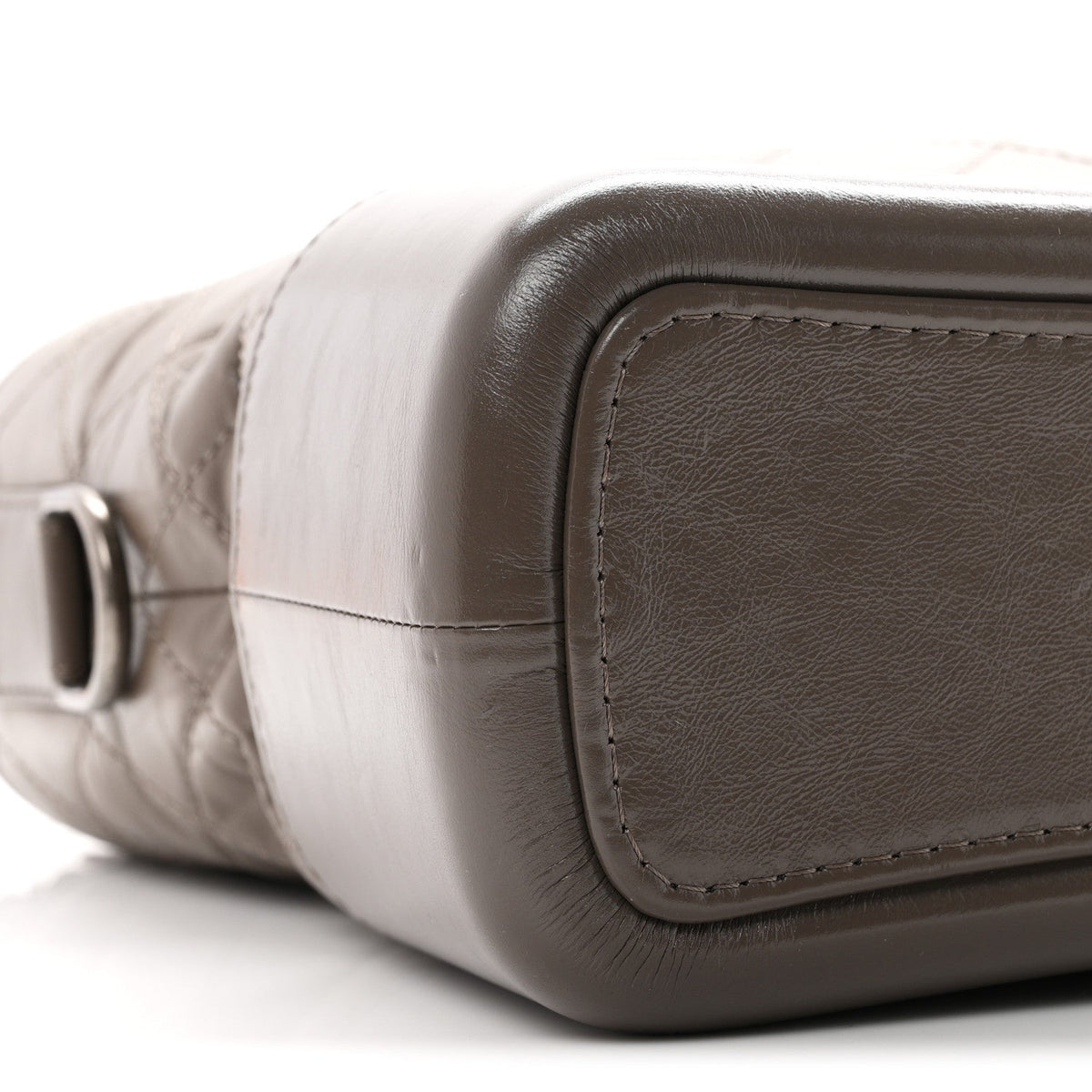 Aged Calfskin Quilted Medium Gabrielle Hobo Grey