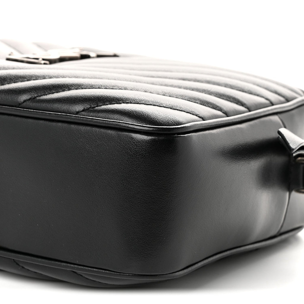 Calfskin Matelasse Monogram Lou Camera Bag Black