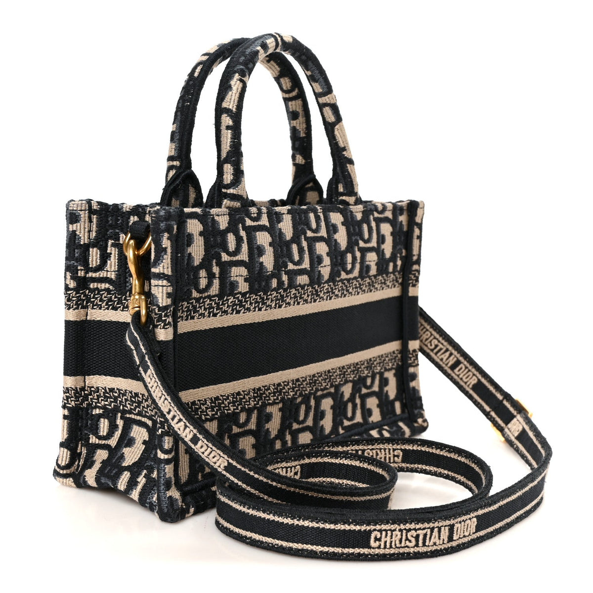 Oblique Mini Book Tote With Strap Blue Multicolor