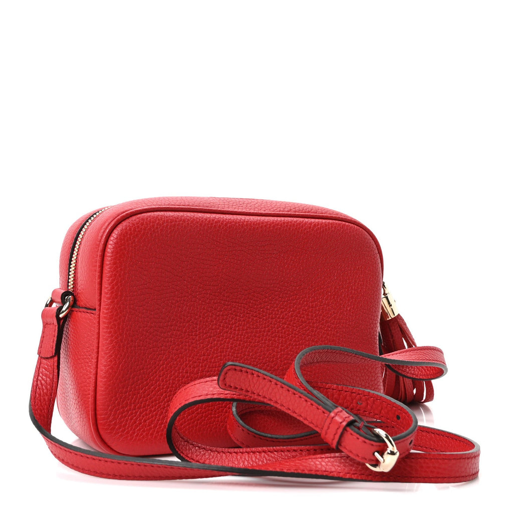 Pebbled Calfskin Small Soho Disco Bag Tabasco Red