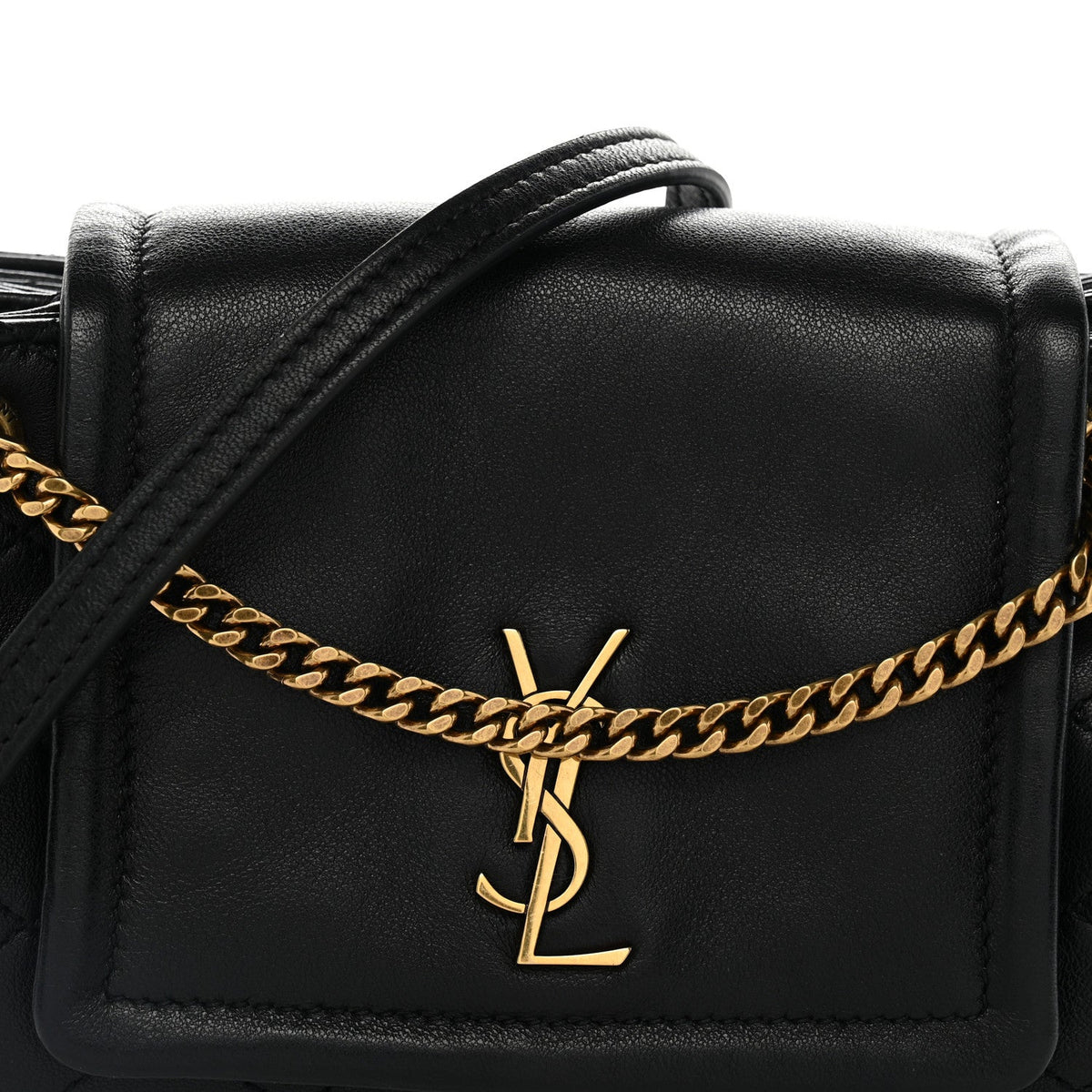 Lambskin Quilted Monogram Mini Nolita Black