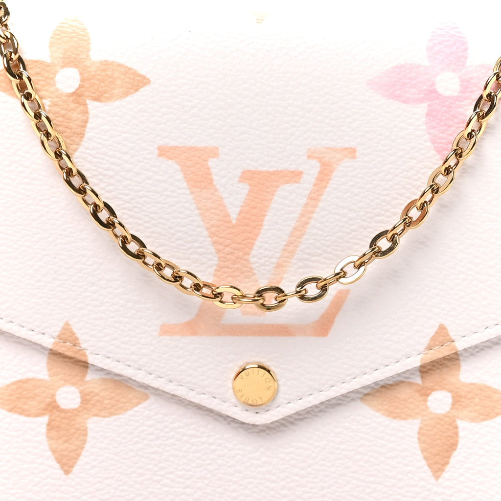 Monogram Giant By The Pool 2.0 Felicie Pochette Chain Wallet Beige