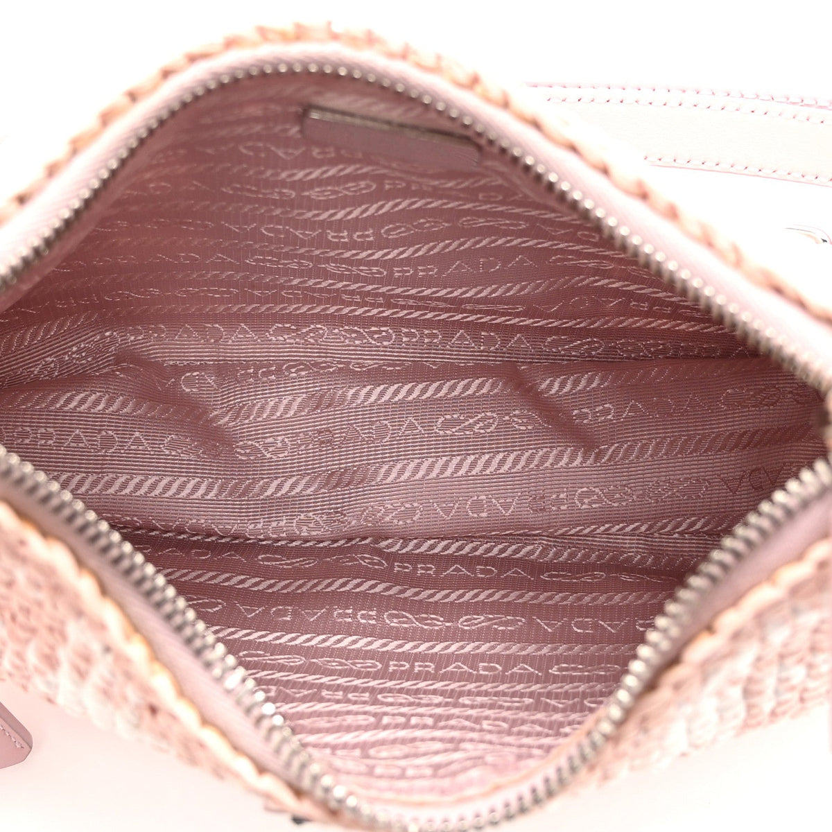 Yarn Raffia Effect Crochet Mini Re-Edition Shoulder Bag Alabastro