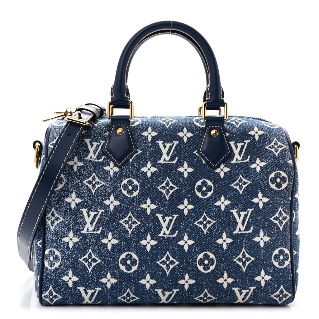 Monogram Jacquard Denim Speedy Bandouliere 25 Bleu