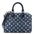 Monogram Jacquard Denim Speedy Bandouliere 25 Bleu
