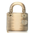 Lizard Ombre Mini Lady Dior Natural