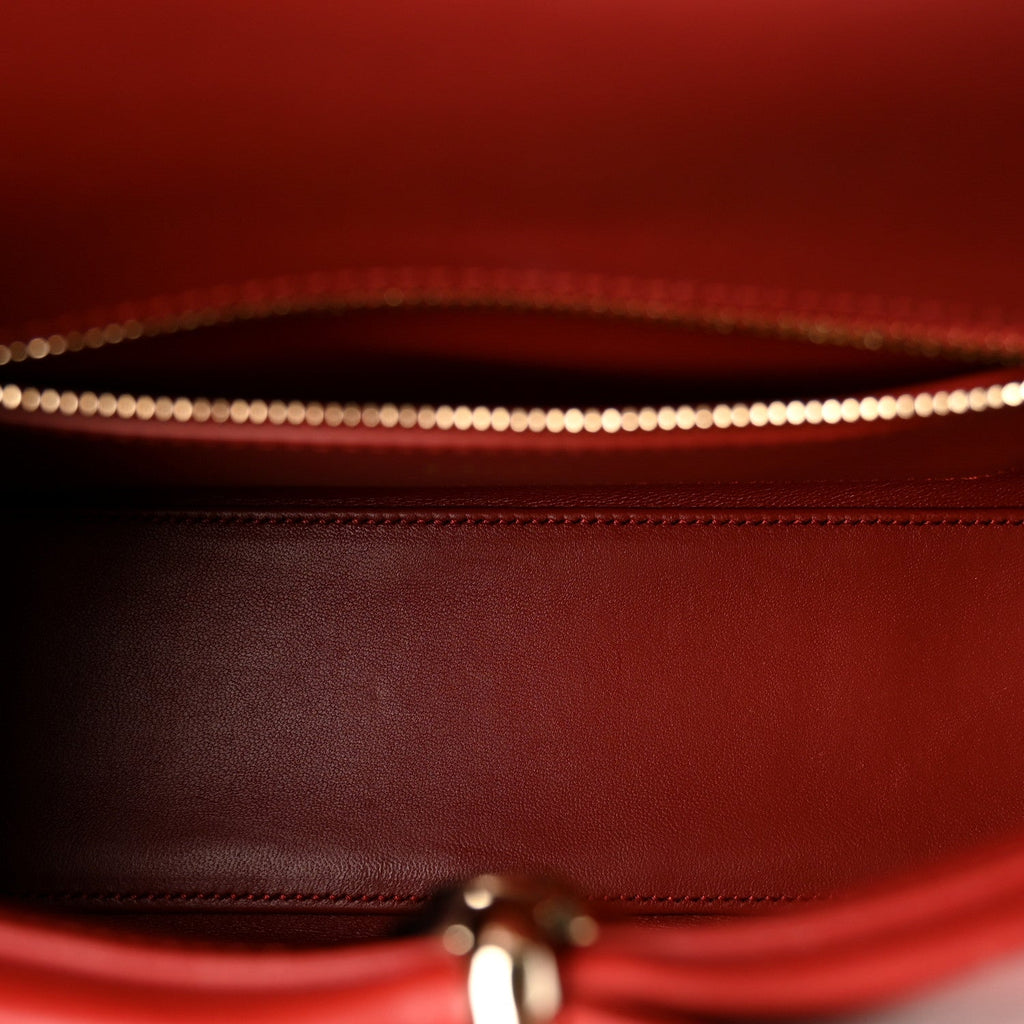 Shiny Smooth Calfskin Small Cigale Bag Garance