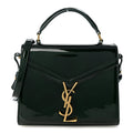 Patent Calfskin Mini Classic Monogram Cassandra Top Handle Green
