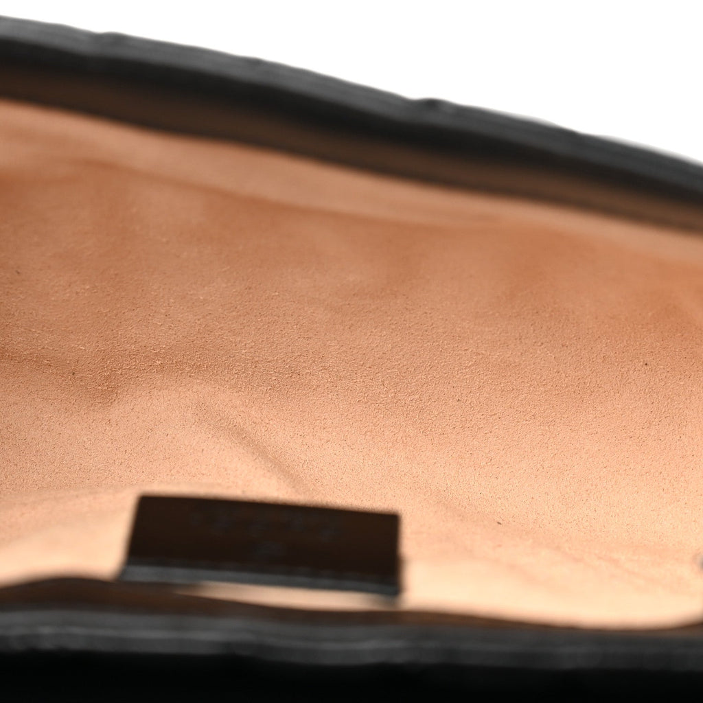 Calfskin Matelasse Aria Super Mini GG Marmont Shoulder Bag Black