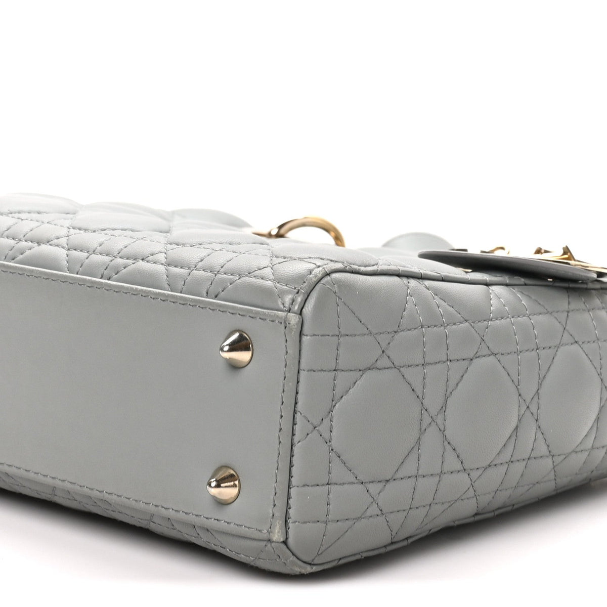 Lambskin Cannage Small My ABCDior Lady Dior Grey