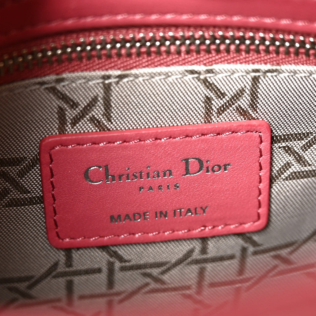 Lambskin Cannage Small My ABCDior Lady Dior Pink