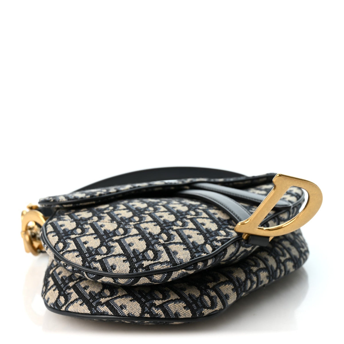 Oblique Saddle Bag With Strap Blue