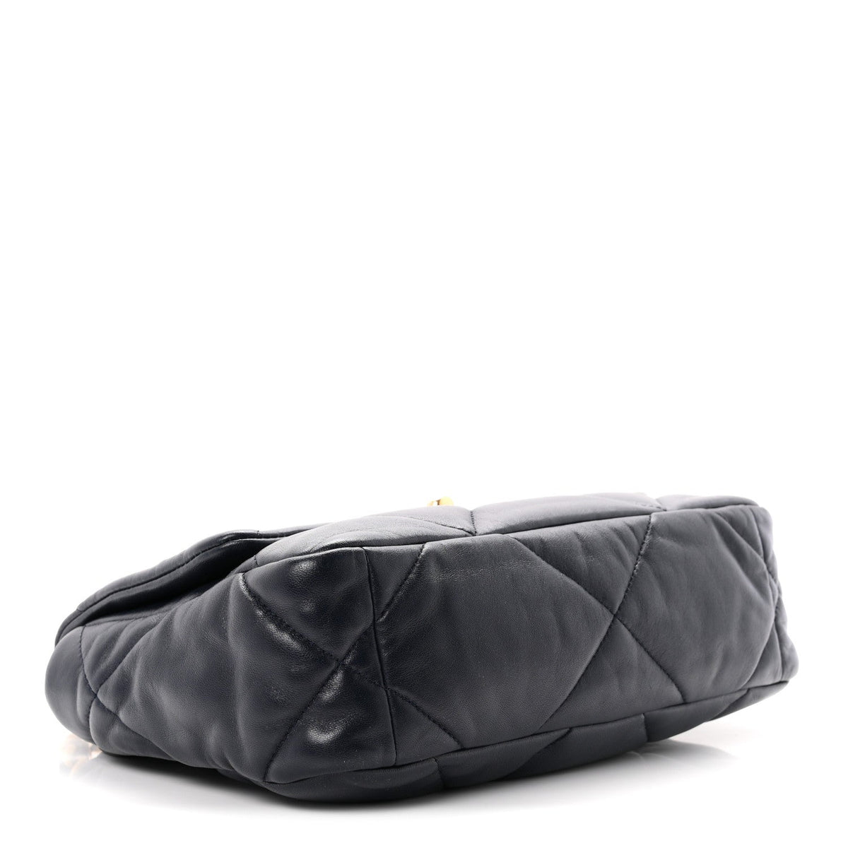 Lambskin Quilted Medium Chanel 19 Flap Navy Blue