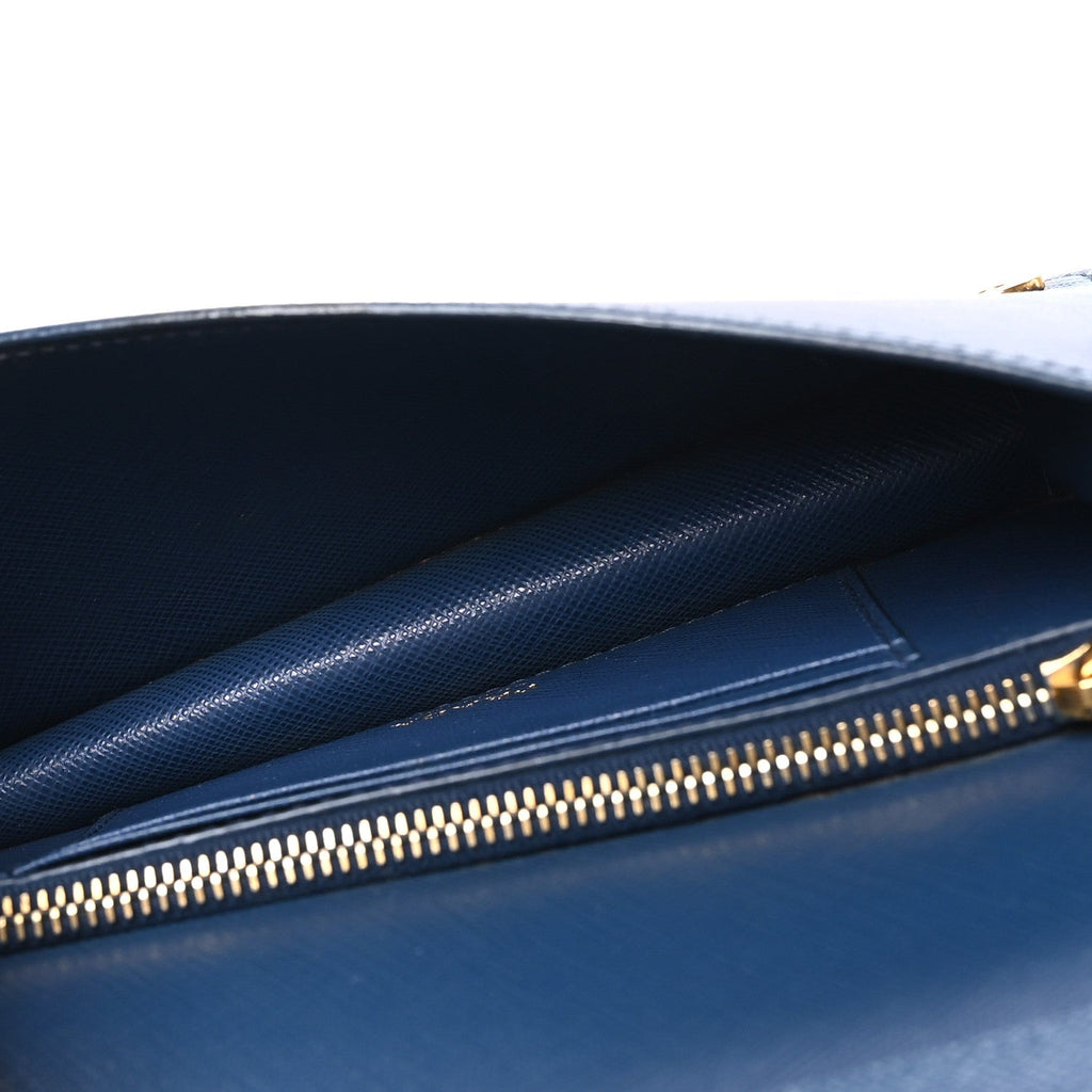 Saffiano Metal Oro Mini Bag Bluette