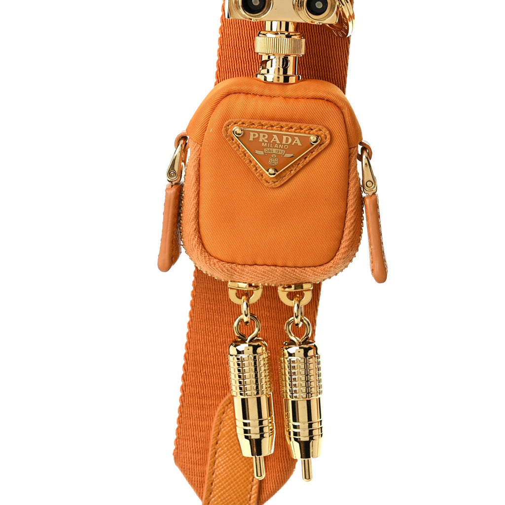 Nylon Saffiano Re-Edition 2005 Shoulder Bag Amber