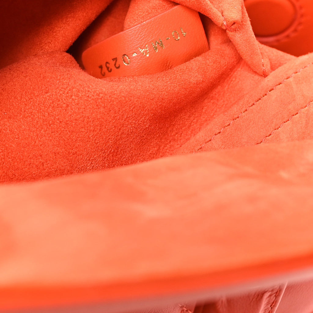 Lambskin Cannage Small Lady D-Joy Orange