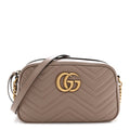Calfskin Matelasse Small GG Marmont Chain Shoulder Bag Porcelain Rose