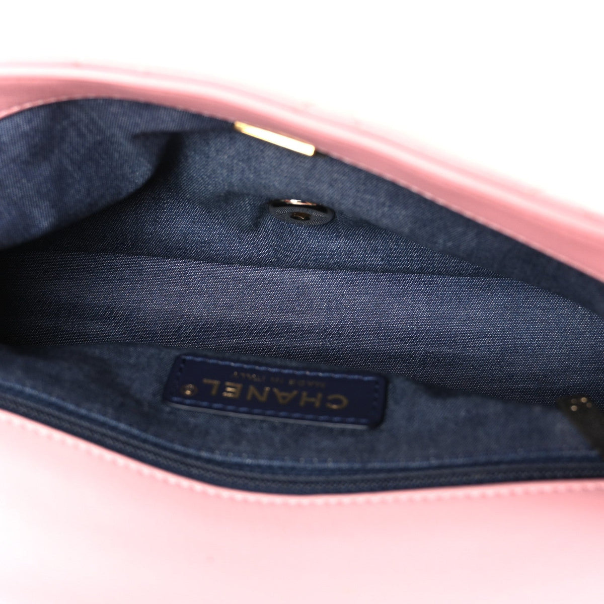Lambskin Quilted Resin Bi-Color Chain Flap Bag Pink