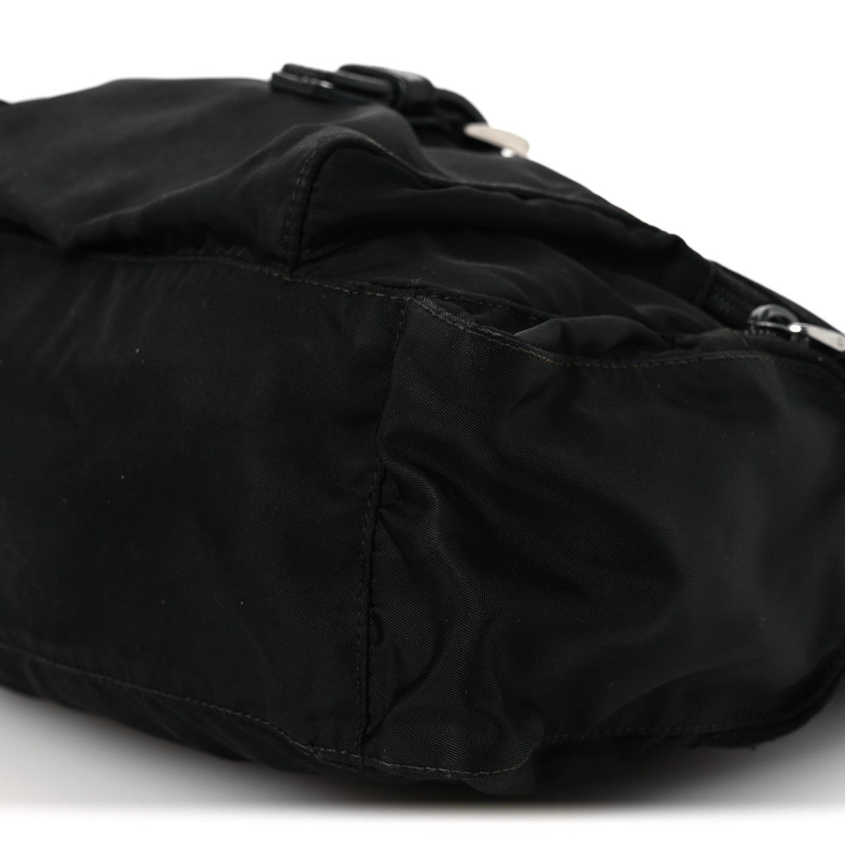 Tessuto Nylon Saffiano Small Vela Messenger Black