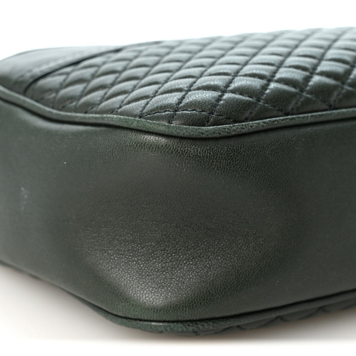 Lambskin Quilted Victoire Camera Bag New Vert Fonce