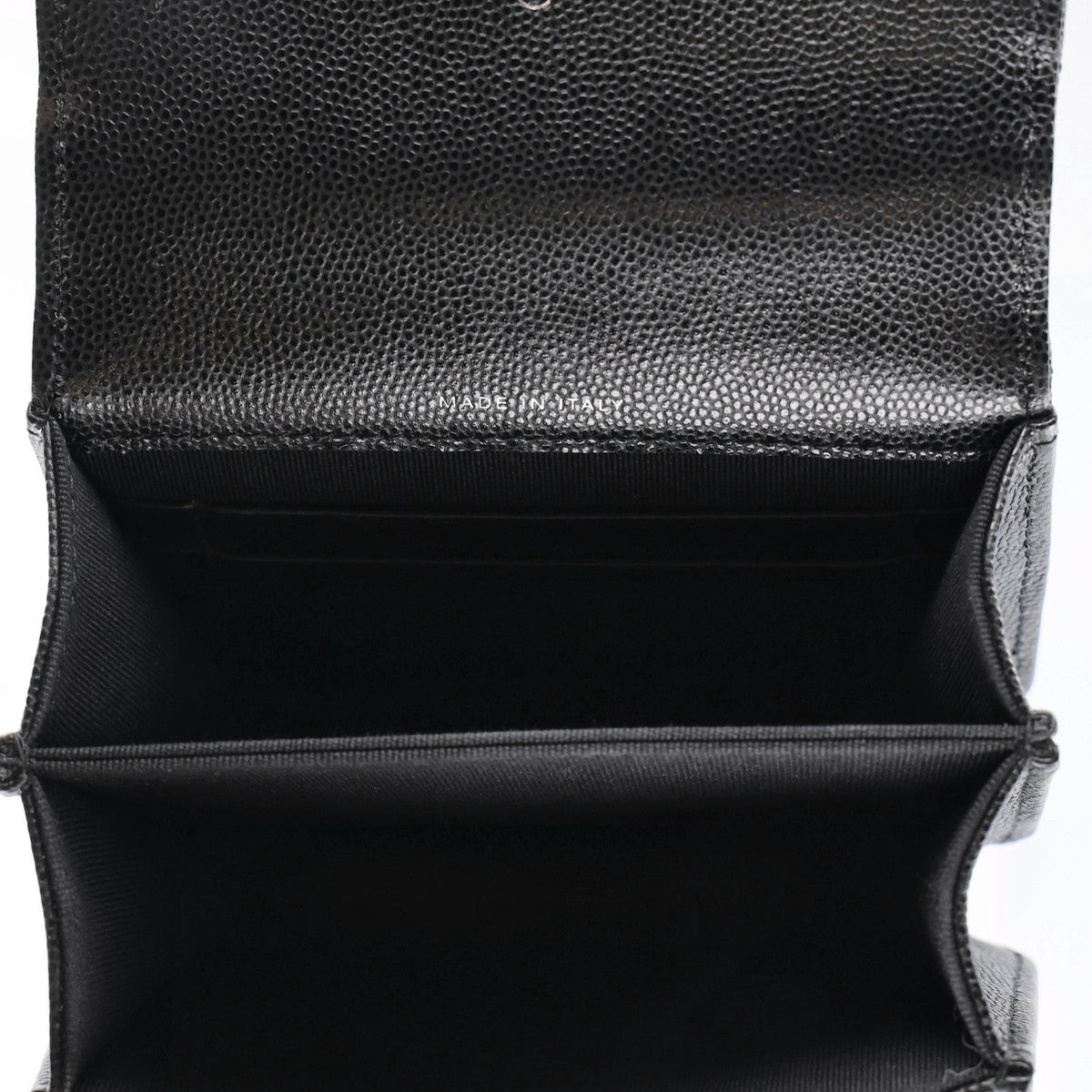 Caviar Quilted Pick Me Up Clutch With Chain Black