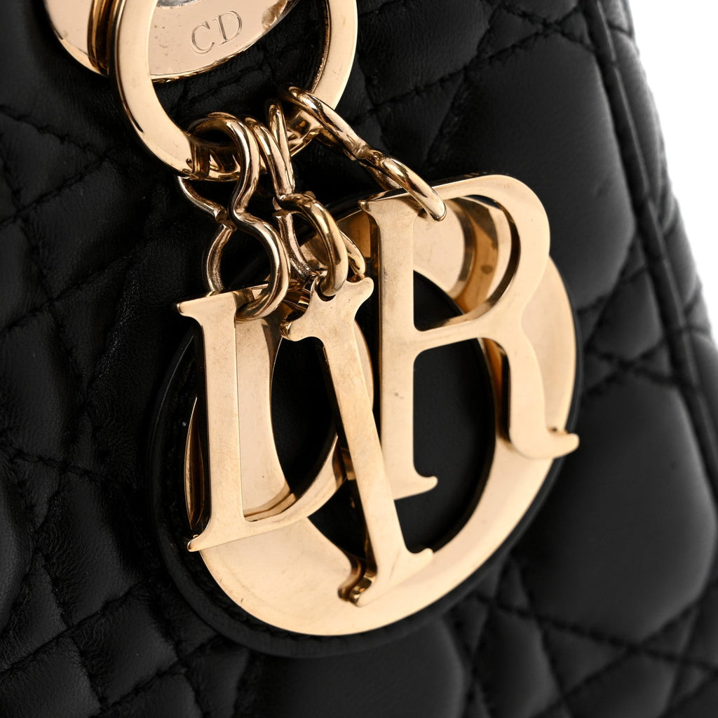 Lambskin Cannage Small My ABCDior Lady Dior Black