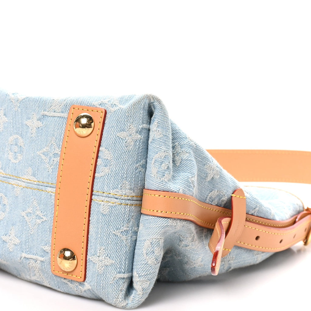 Monogram Denim CarryAll PM Sky Blue