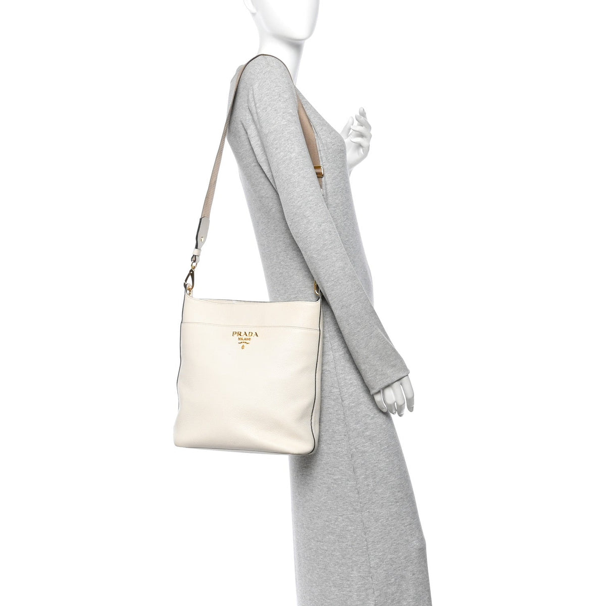 Vitello Phenix Metal Hobo White