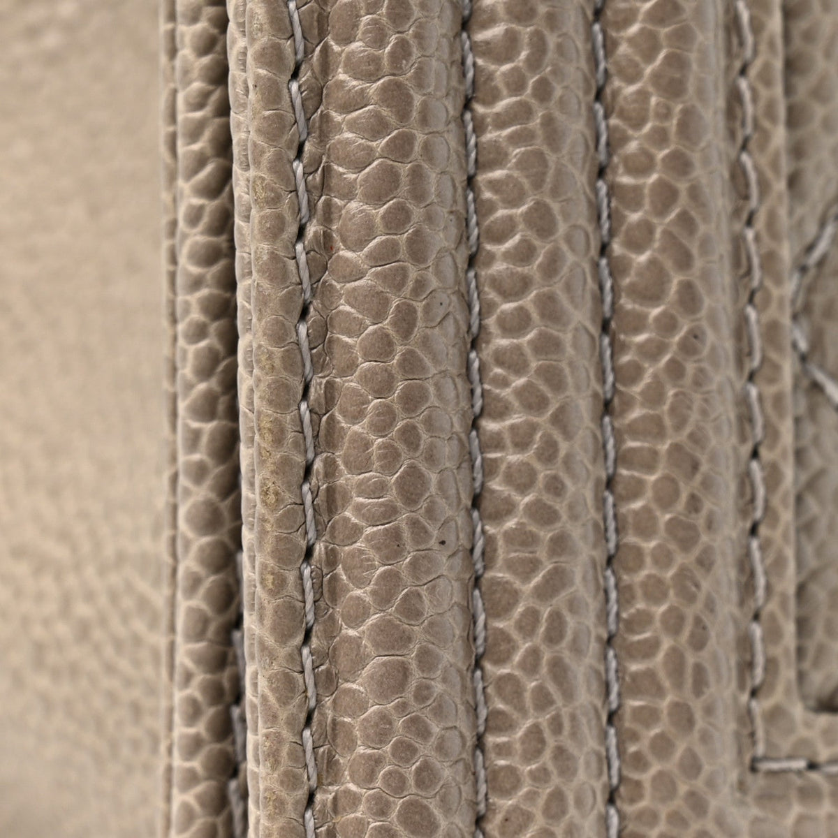 Caviar Quilted Small Boy Flap Grey