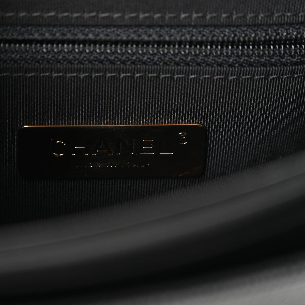 Calfskin Caviar Quilted Mini Chain Handle Flap Black
