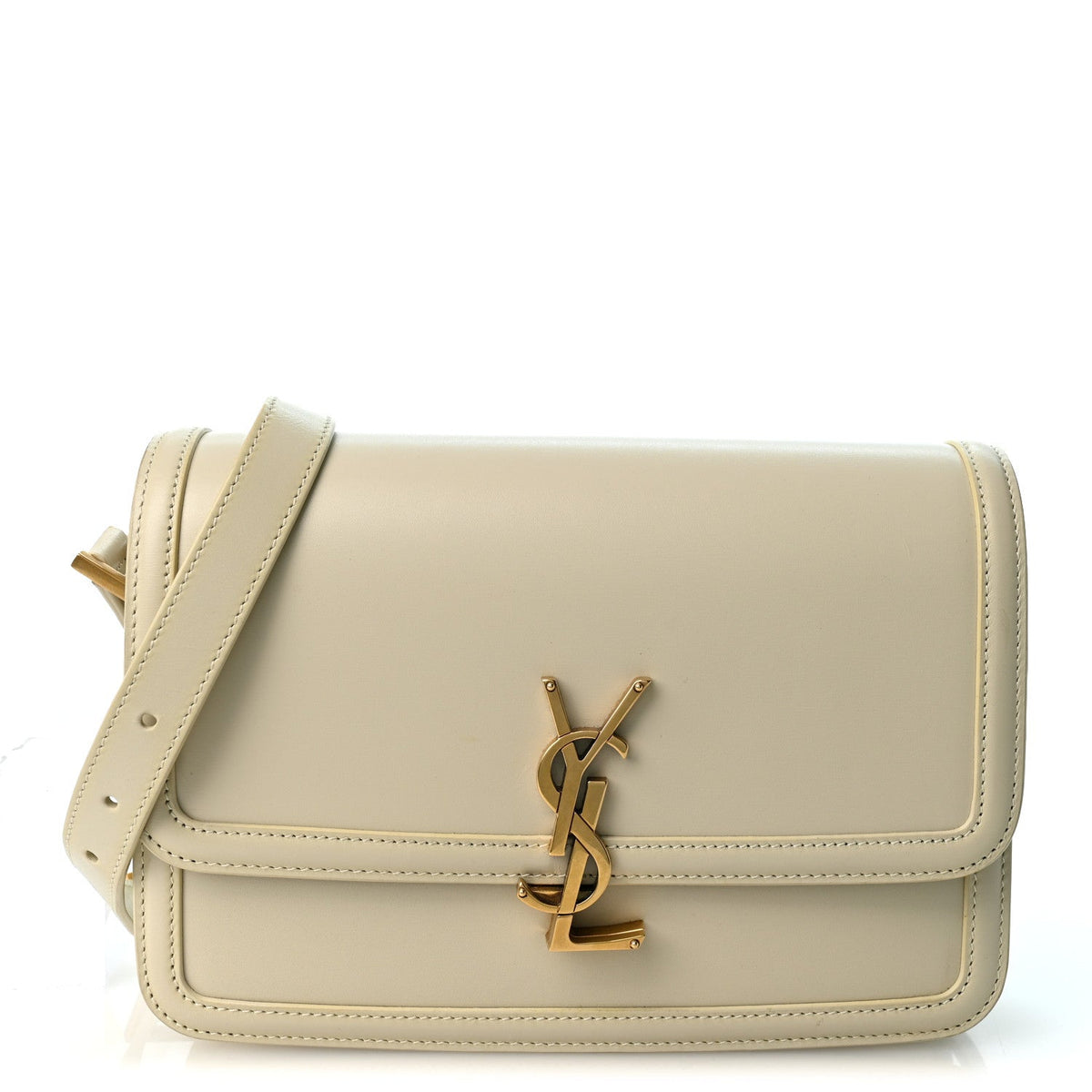Box Calfskin Monogram Medium Solferino Satchel Crema Soft