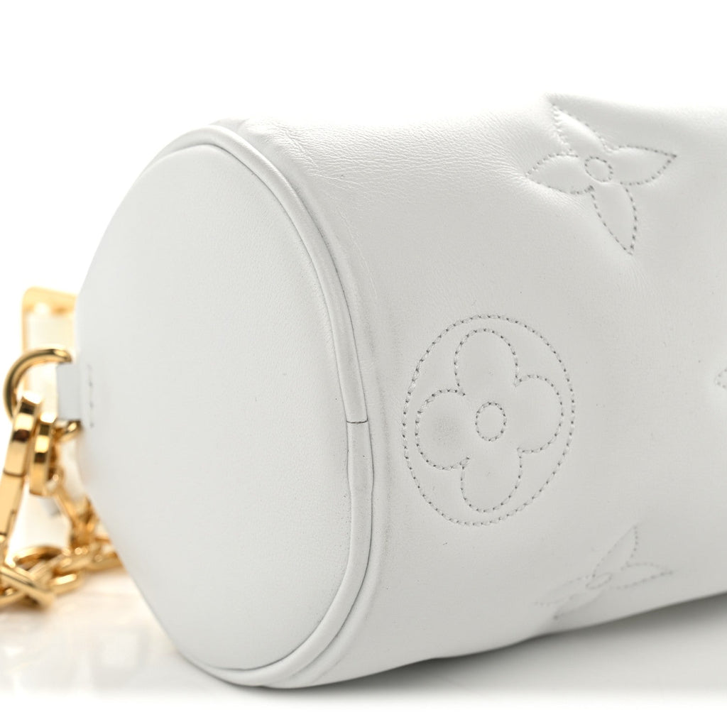 Calfskin Bubblegram Papillon BB Snow White