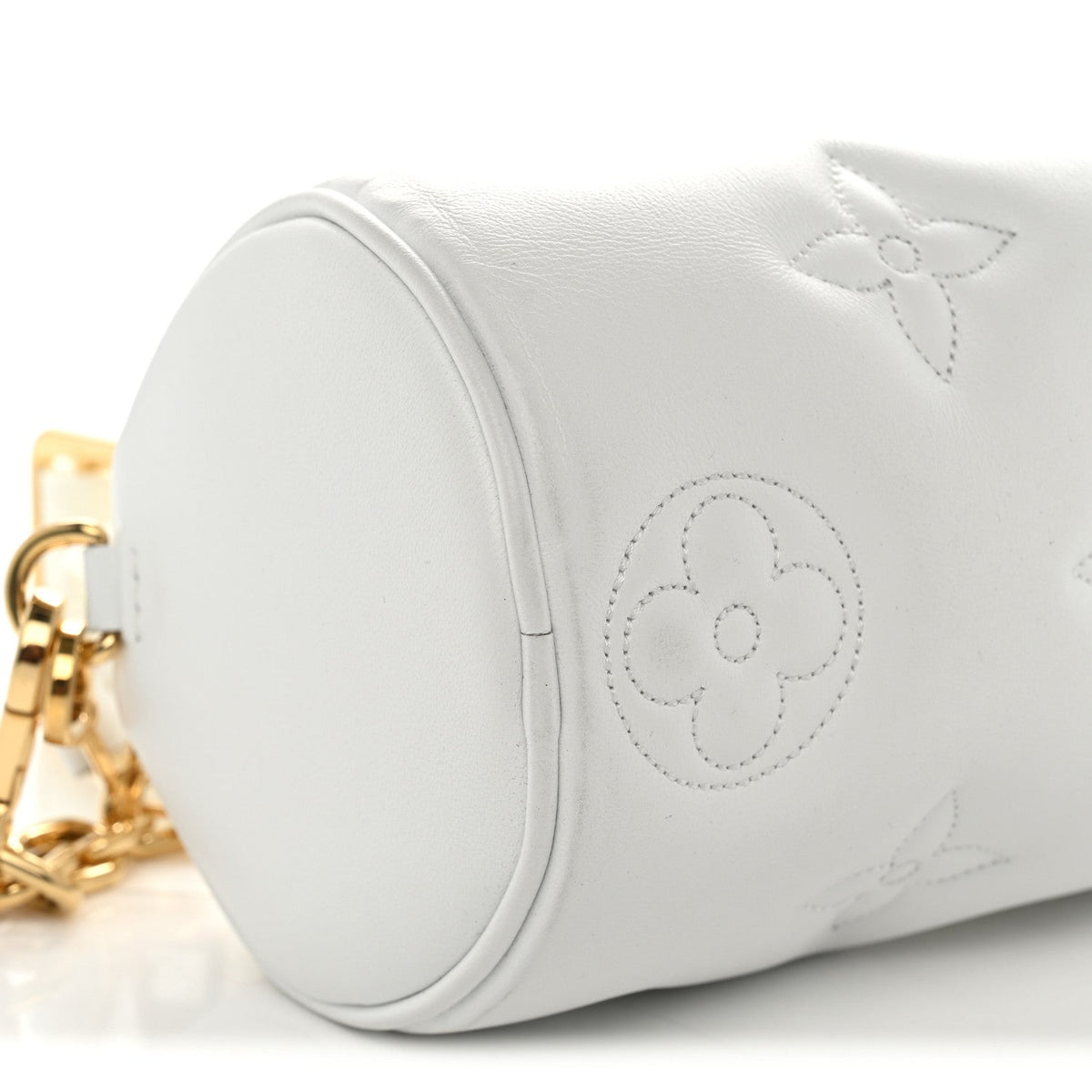 Calfskin Bubblegram Papillon BB Snow White