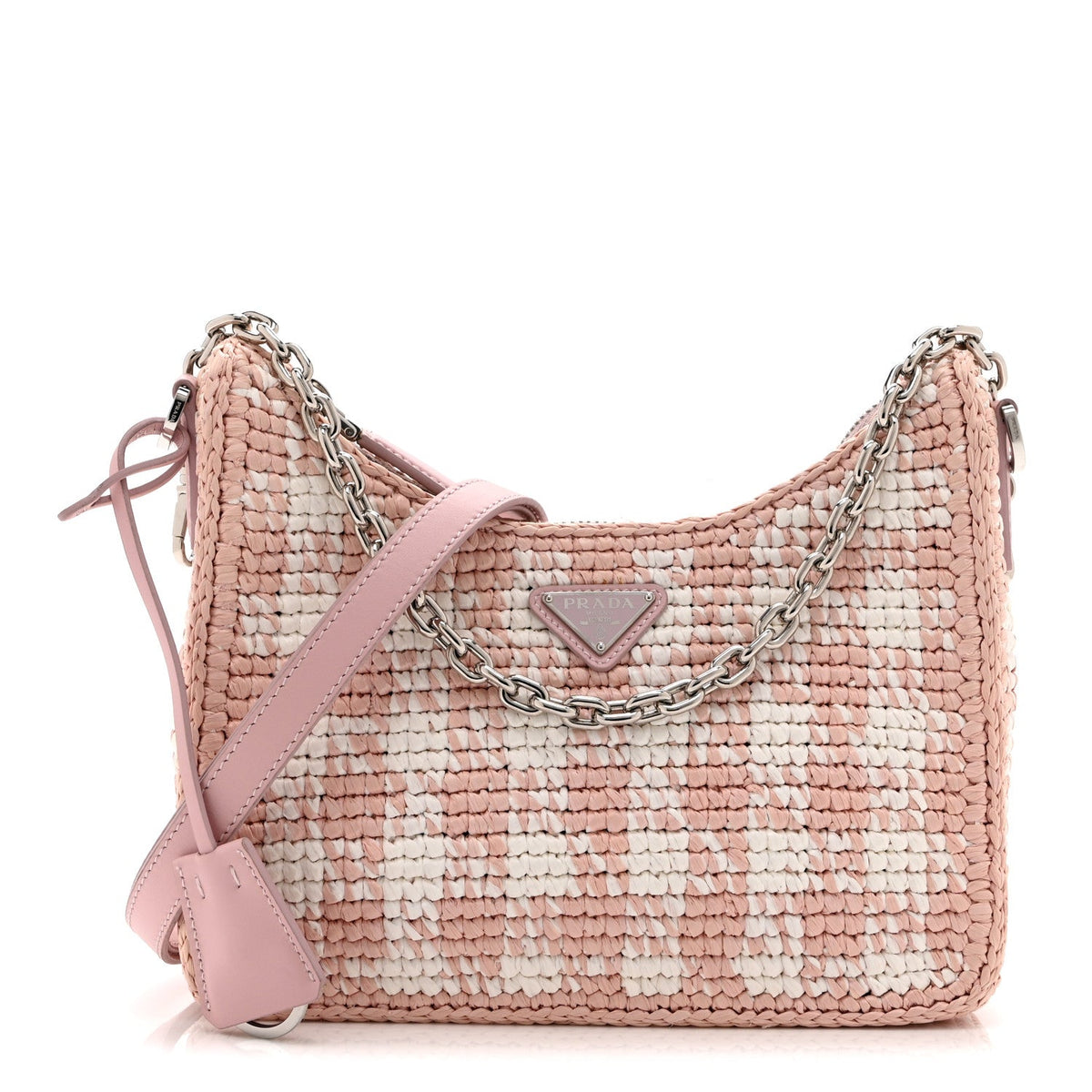 Yarn Raffia Effect Crochet Mini Re-Edition Shoulder Bag Alabastro
