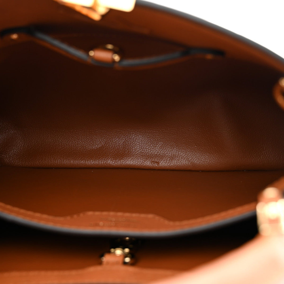 Ostrich Capucines BB Cognac