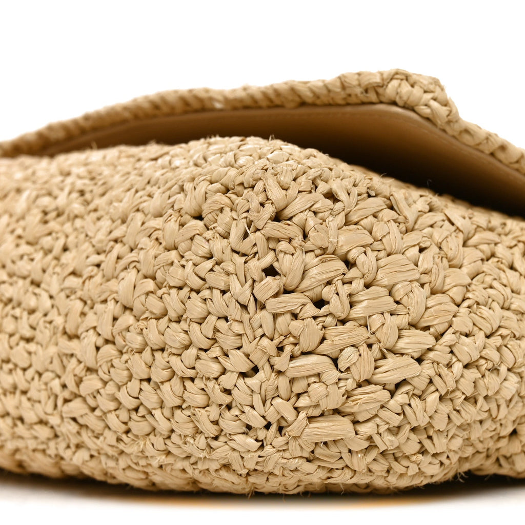 Raffia Monogram Medium Jamie Natural Avorio