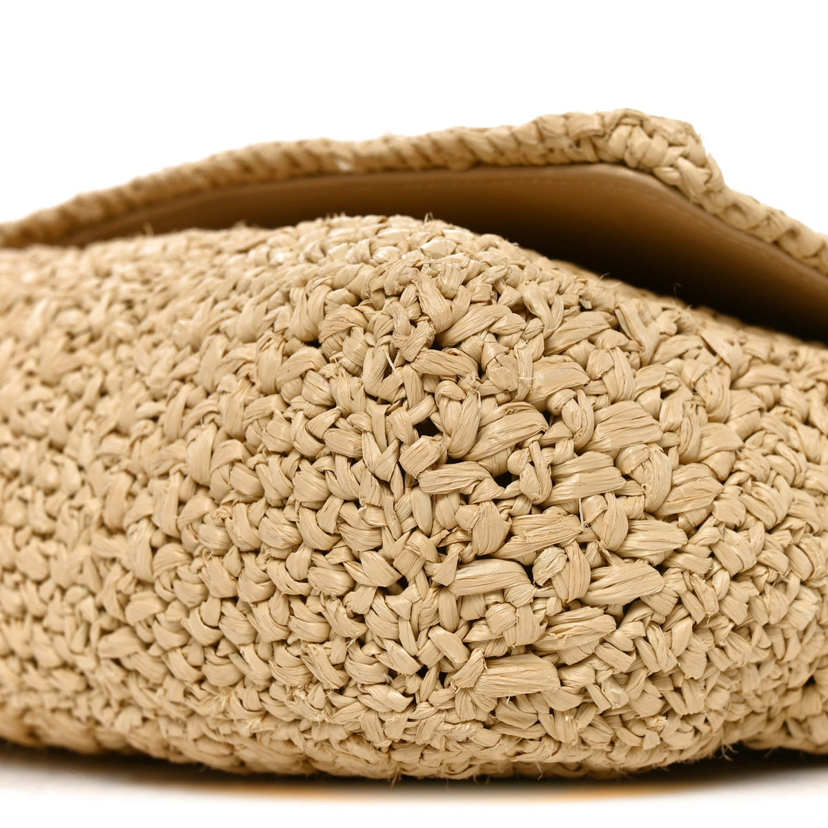 Raffia Monogram Medium Jamie Natural Avorio