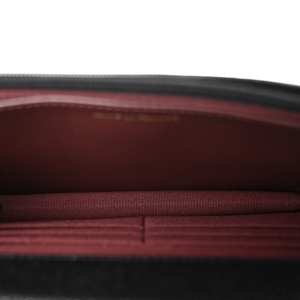 Caviar Quilted CC Turnlock Wallet On Chain WOC Black