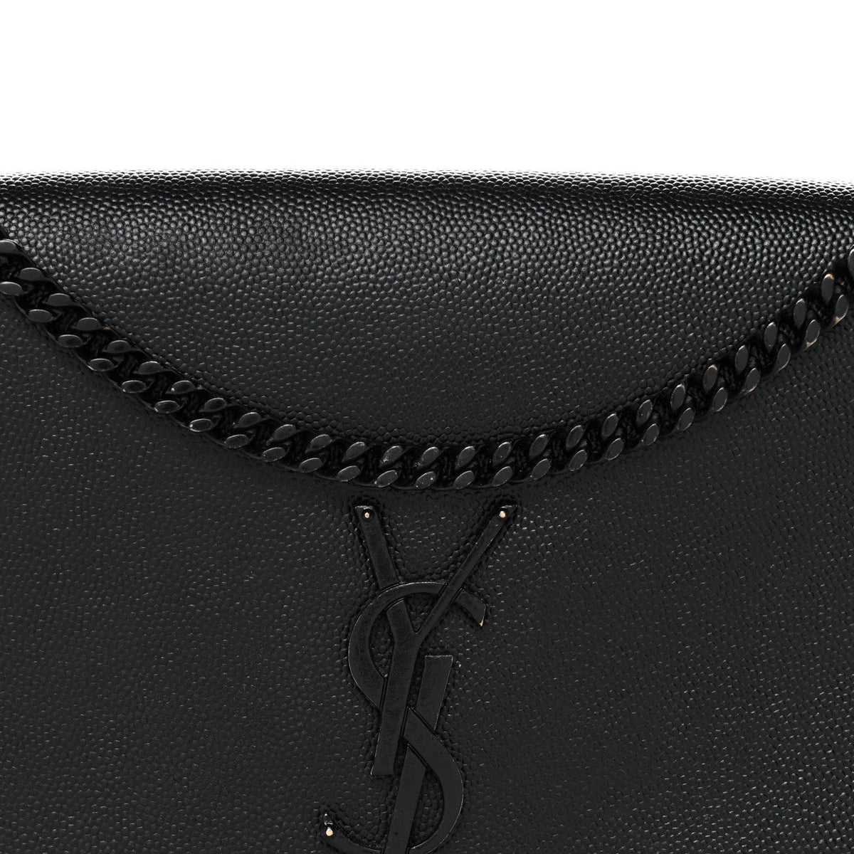 Grain De Poudre Medium Classic Monogram Monochrome Kate Satchel Black