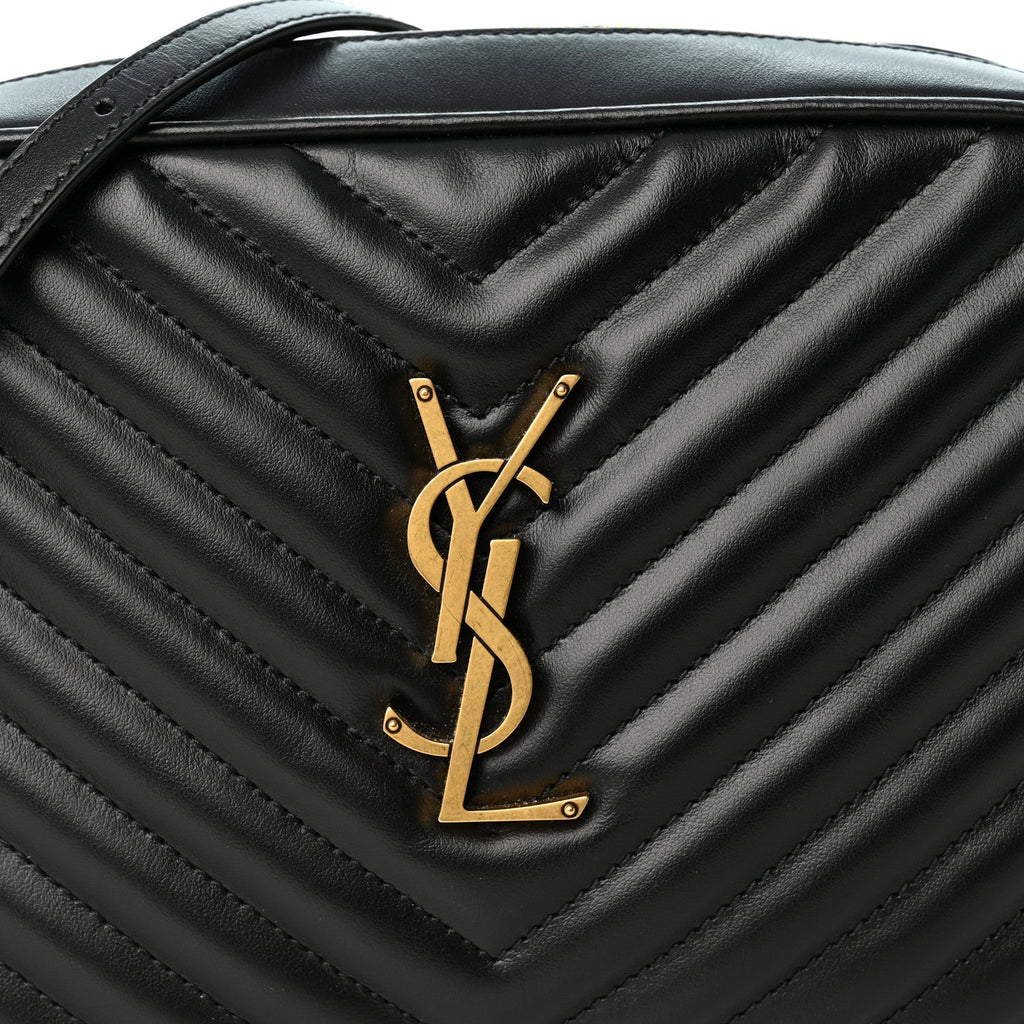 Calfskin Matelasse Monogram Lou Camera Bag Black