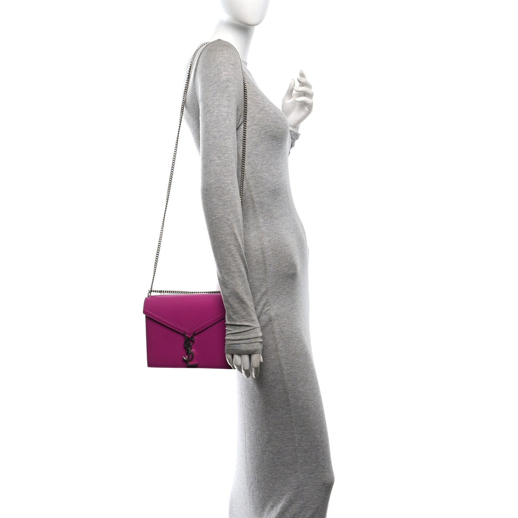 Smooth Calfskin Monogram Cassandra Clasp Bag Electric Fuchsia