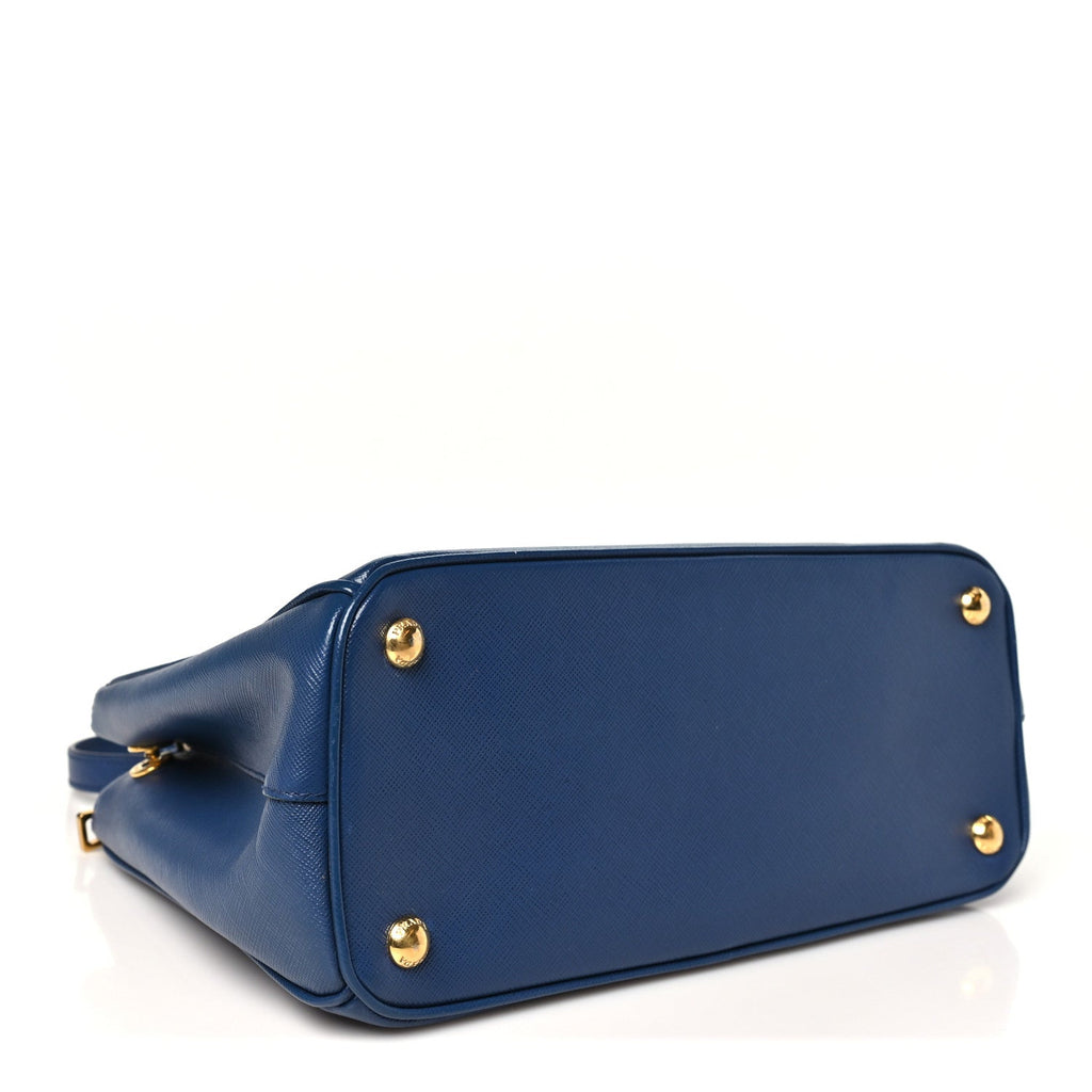 Saffiano Small Galleria Double Zip Tote Bluette