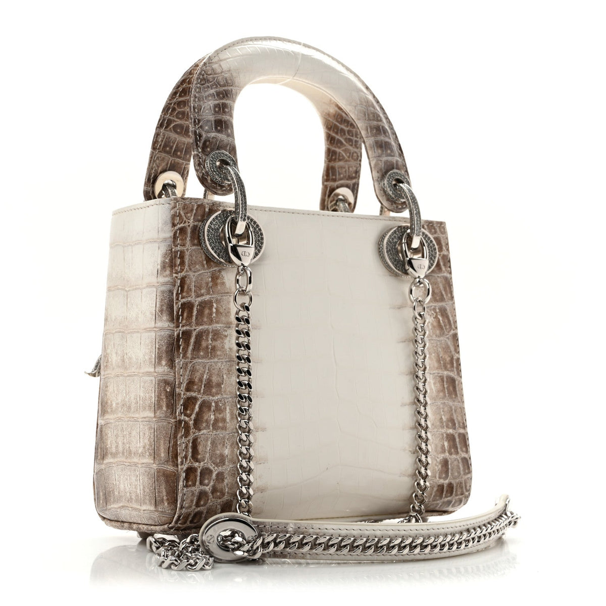 Niloticus Crocodile Himalaya Crystal Mini Lady Dior Latte
