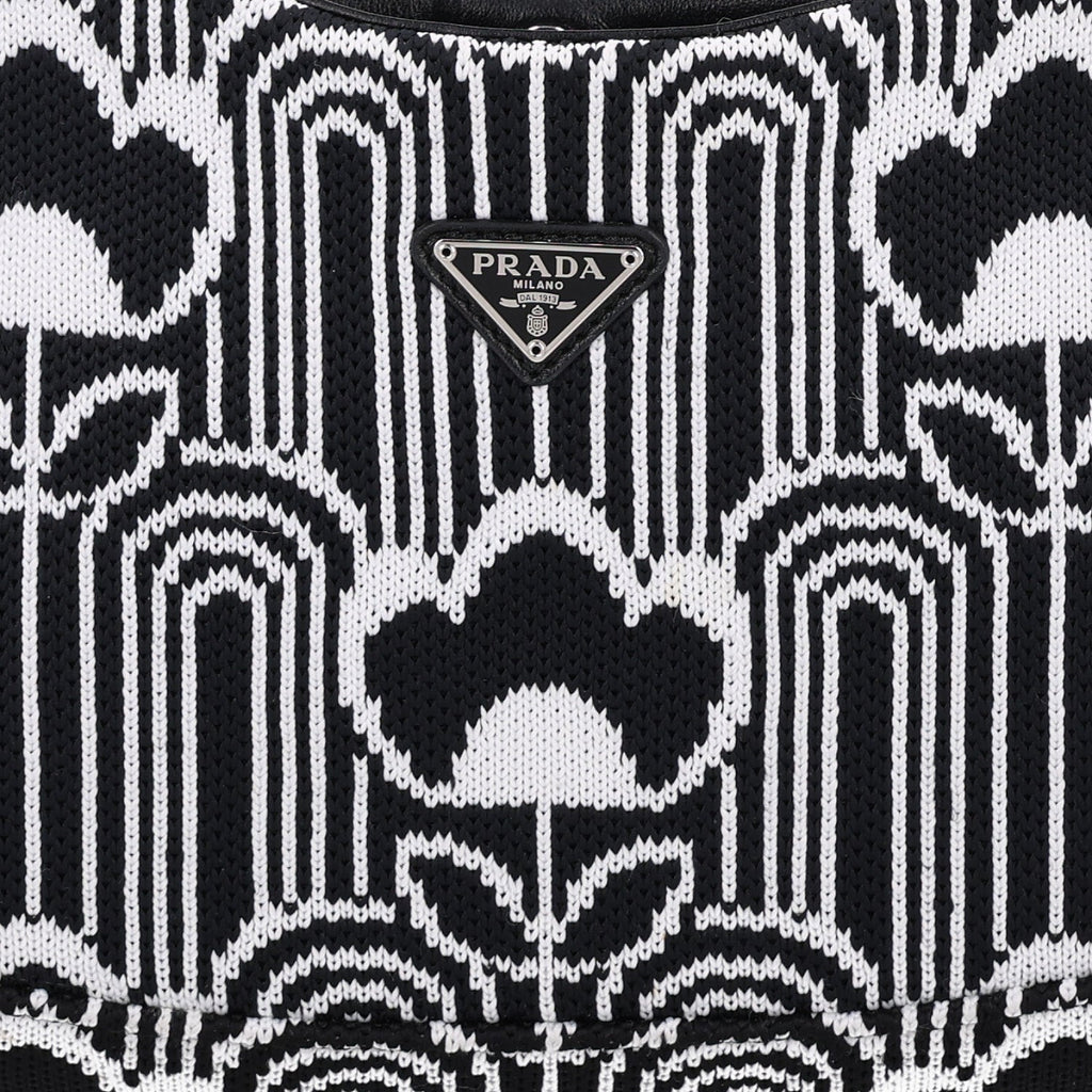 Maglia Jacquard Cleo Shoulder Bag Black White