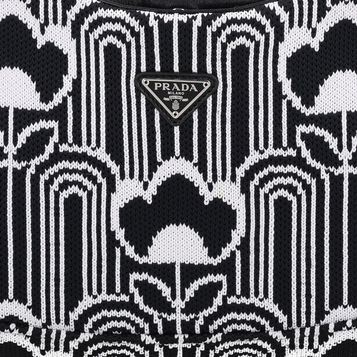 Maglia Jacquard Cleo Shoulder Bag Black White