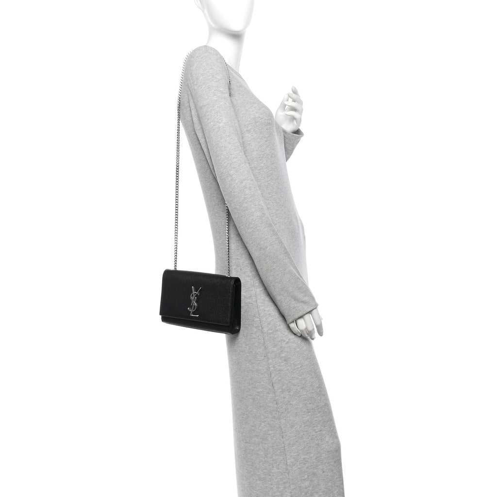 Grain De Poudre Small Monogram Kate Satchel Black