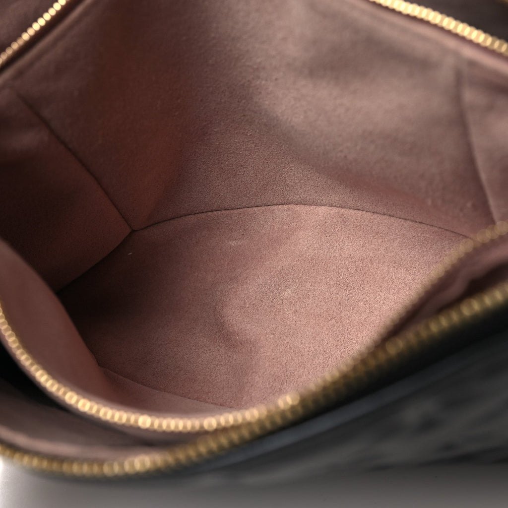Lambskin Embossed Monogram Coussin PM Black